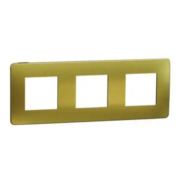 Horká Nabídka Unica Studio Metal - Krycí rámeček trojnásobný, Gold/Černý *NU280662M