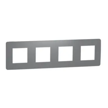 Unica Studio Color - Krycí rámeček čtyřnásobný, Dark Grey/Bílý *NU280821 Akční Cena