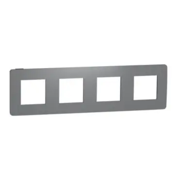 Unica Studio Color - Krycí rámeček čtyřnásobný, Dark Grey/Černý *NU280822 Pouze Dnes