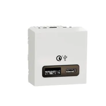 Unica - Dvojitý nabíjecí USB konektor A+C 18W, 2.4A, 2M, Bílý *NU301918 Cenová Bomba
