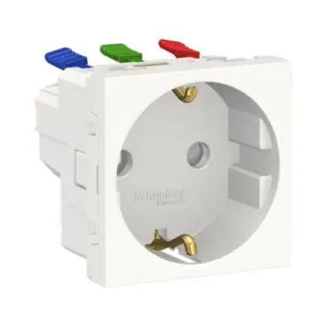 Odeslání Ihned Unica - Zásuvka SCHUKO 2P+E 250V/16A, clonky, bezšroubová, Bílá *NU305718