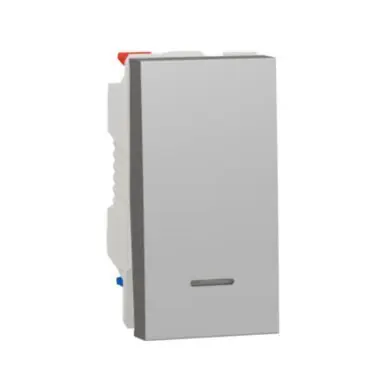 Unica - Přepínač střídavý s nulovou svorkou řazení 6, 1M, Aluminium *NU310330S Akce