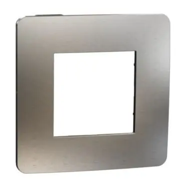 Unica Studio Metal - Krycí rámeček jednonásobný, White Aluminium/Černý *NU280256M Nová Kolekce