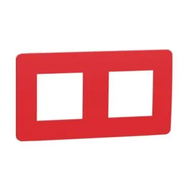 Ověřený Unica Studio Color - Krycí rámeček dvojnásobný, Red/Bílý *NU280413