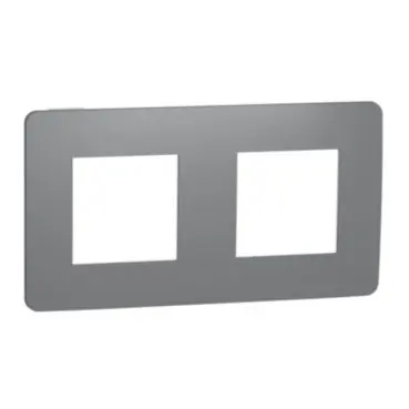 Unica Studio Color - Krycí rámeček dvojnásobný, Dark Grey/Bílý *NU280421 Jen Po Omezenou Doba