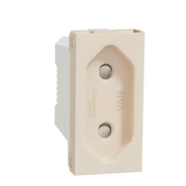 Unica - Zásuvka 230V/10A pro ploché vidlice, 1M, Béžová *NU303144 Super Cena