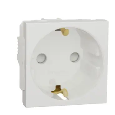 Unica - Zásuvka SCHUKO 2P+E 250V/16A, clonky, šroubová, Bílá *NU303718 Nejprodávanější