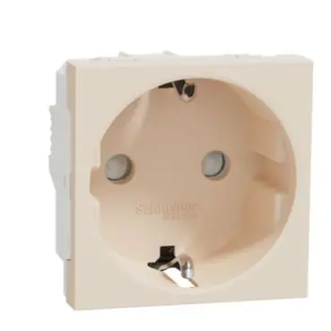 Unica - Zásuvka SCHUKO 2P+E 250V/16A, clonky, šroubová, Béžová *NU303744 Hit Sezóny