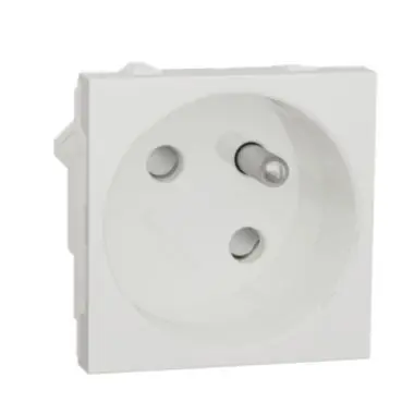 Dokud Zásoby Vydrží Unica - Zásuvka 45 250V/16A 2P+E, clonky, bezšroubová, Bílá *NU304918