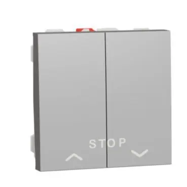 Unica - Žaluziový tlačítkový ovládač 10A, 2M, Aluminium *NU323730 Nejlepší Cena