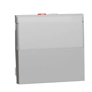 Unica - Tlačítko stříd. ř.6/0 popis. pole, Aluminium *NU324630 Omezená Nabídka