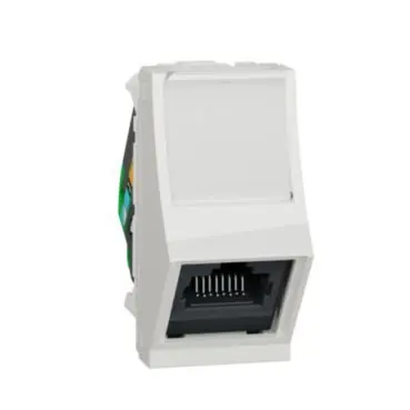 Unica - Zásuvka datová zkosená RJ45 Kat.6 STP, 1M, Bílá *NU340618 Objednat Nyní