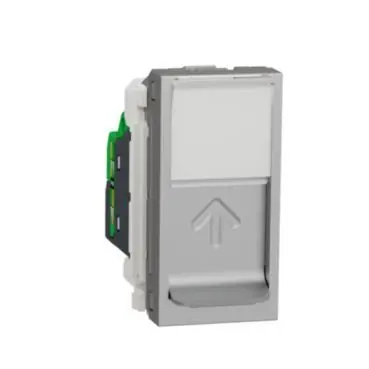 Finální Výprodej Unica - Zásuvka datová 1xRJ45 Kat.5e UTP, 1M, Aluminium *NU341030