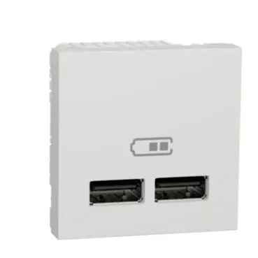 Unica - Dvojitý nabíjecí USB A+A konektor 2.1A, 2M, Bílý *NU341818 Nejlepší Volba