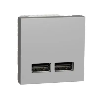 Unica - Dvojitý nabíjecí USB A+A konektor 2.1A, 2M, Aluminium *NU341830 Top Prodej