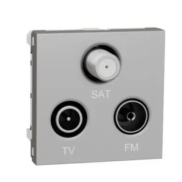 Unica - Zásuvka R/TV/SAT s F-konektorem koncová, 2M, Aluminium *NU345030 Nejlepší Volba