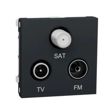 Cenově Výhodný Unica - Zásuvka R/TV/SAT s F-konektorem koncová, 2M, Antracit *NU345054