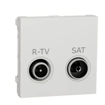 Unica - Zásuvka TV-R/SAT individuální 2 dB, 2M, Bílá *NU345418 Značkový