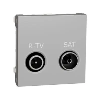 Unica - Zásuvka TV-R/SAT individuální 2 dB, 2M, Aluminium *NU345430 Must-Have