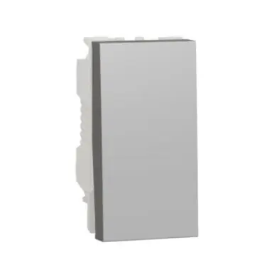 Unica - Tlačítko střídavé ř.6/0, 1M, Aluminium *NU313630 Sezónní Sleva