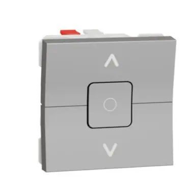 Unica - Žaluziový jednopólový spínač 6A, 2M, Aluminium *NU320830 Ověřený