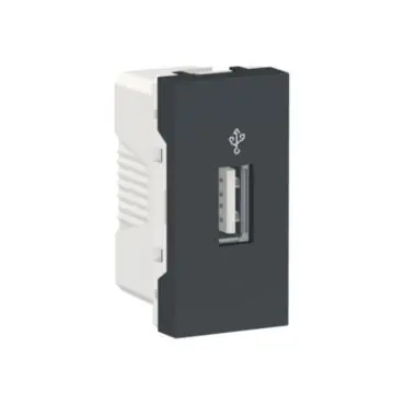 Unica - USB 2.0 datový konektor, 1M, Antracit *NU342954 Sezónní Sleva