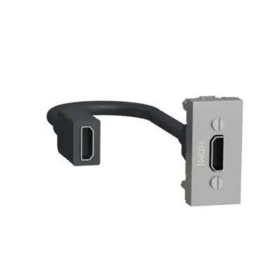 Unica - HDMI konektor (předzapojený), 1M, Aluminium *NU343030 Vrácení Zdarma