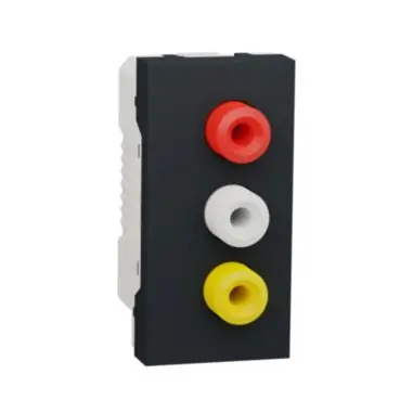 Unica - 3 RCA konektory (video &, audio), 1M, Antracit *NU343154 Pouze Dnes