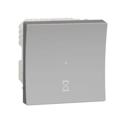 Unica - Časový spínač 10A, Aluminium *NU353530 Novinka