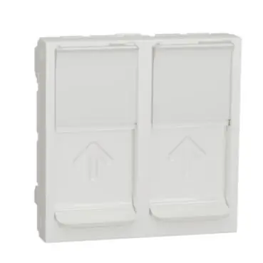 Unica - Centrální deska 2xRJ45 S-ONE, 2M, Bílá Antibakteriální *NU942020 Must-Have