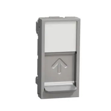 Unica - Centrální deska RJ45 Keystone 1M, Aluminium *NU946030 Ověřený