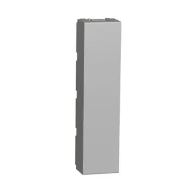 Unica - Záslepka 2x 1/2 modul, Aluminium *NU986430 Hit Sezóny