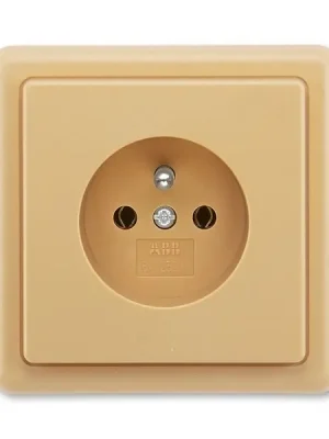 Classic 5517-2389 D2 zásuvka jednonásobná, chráněná barva béžová ABB Nejlepší Volba