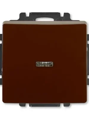 Swing® 3557G-A01341 H1 spínač jednopólový, s průzorem, řazení 1, s krytem barva hnědá *ABB Dokud Zásoby Vydrží