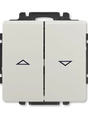 Dokud Zásoby Vydrží Swing® 3557G-A88340 S1 ovládač žaluziový jednopólový (1/0+1/0 s blokováním), s krytem barva světle šedá *ABB