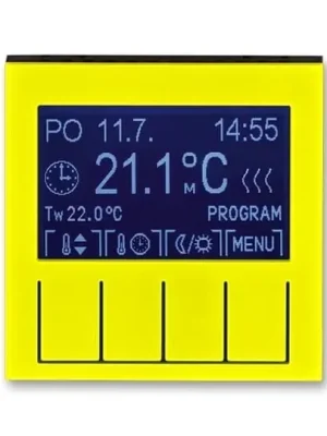 Časově Omezené Levit® 3292H-A10301 64 termostat univerzální programovatelný (ovládací jednotka) barva žlutá / kouřová černá * ABB