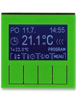 Levit® 3292H-A10301 67 termostat univerzální programovatelný (ovládací jednotka)barva zelená / kouřová černá * ABB Časově Omezené