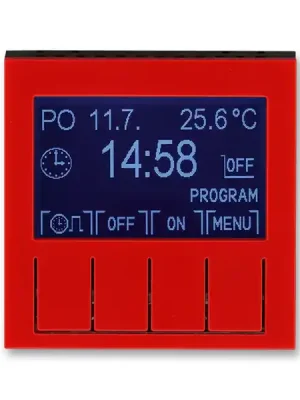 Levit® 3292H-A20301 65 hodiny spínací programovatelné (ovládací jednotka)barva červená / kouřová černá * ABB Levný