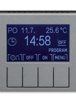 Ověřený Levit®M 3292H-A20301 69 hodiny spínací programovatelné (ovládací jednotka) barva ocelová / kouřová černá ABB