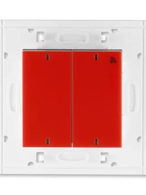 Levit® 3299H-A11908 65 vysílač RF dvojnásobný, nástěnný, 868 MHz barva červená / kouřová černá * ABB Must-Have