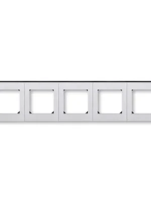Levit®M 3901H-A05050 70 rámeček pětinásobný, pro vodorovnou i svislou montáž barva titanová / kouřová černá ABB Nejlepší Volba