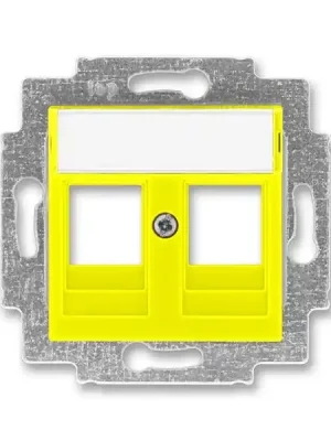 Odeslání Ihned Levit® 5014H-A01018 64 kryt zásuvky komunikační přímé (2x), s kovovým upevňovacím třmenem barva žlutá * ABB