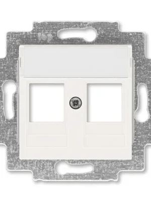 Levit®M 5014H-A01018 68 kryt zásuvky komunikační přímé (2x), s kovovým upevňovacím třmenem barva perleťová ABB Ihned K Objednání