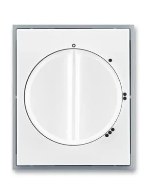 Nová Kolekce Element® 3294E-A00170 04 kryt spínače s otočným ovladačem, pro 3stup. spínač s nul. polohou barva bílá / ledová šedá ABB