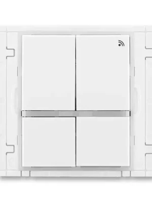 Element® 3299E-A11908 01 vysílač RF signálu čtyřtlačítkový, nástěnný, 868 MHz barva bílá / ledová bílá ABB Výprodej