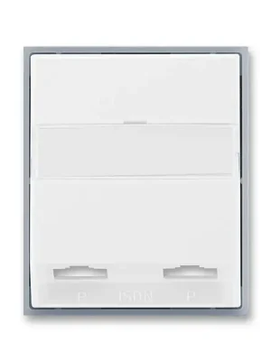 Rychlé Dodání Element® 5013E-A00252 04 kryt zásuvky ISDN průchozí, dvojnásobné barva bílá / ledová šedá ABB