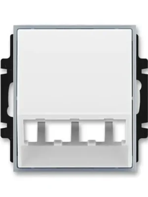 Element® 5014E-A00400 04 kryt zásuvky komunikační (pro prvky Panduit Mini-Com) barva bílá / ledová šedá ABB Sezónní Sleva