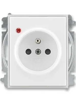 Novinka Element® 5599E-A02357 01 zásuvka jednonásobná s clon., s ochranou před přepětím, bezšroub. sv.barva bílá / ledová bílá ABB