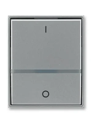 Time® 3558E-A00655 36 kryt spínače jednoduchý, s průzorem a potiskem (pro spín. řaz. 2S, 2) barva ocelová ABB Akce