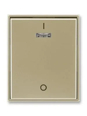 Time® 3558E-A00933 33 kryt jednoduchý s potiskem a čirým průzorem (pro spínače řaz. 3S) barva šampaňská ABB Nejprodávanější